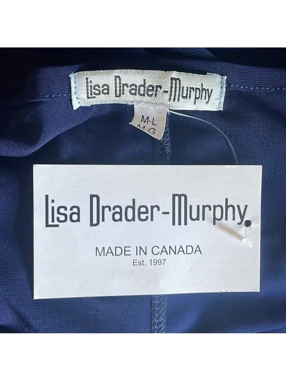 RARE Deep Blue Dress with Transparent Hem w/Stole from Legendary 🇨🇦 Designer! - Picture 11 of 13